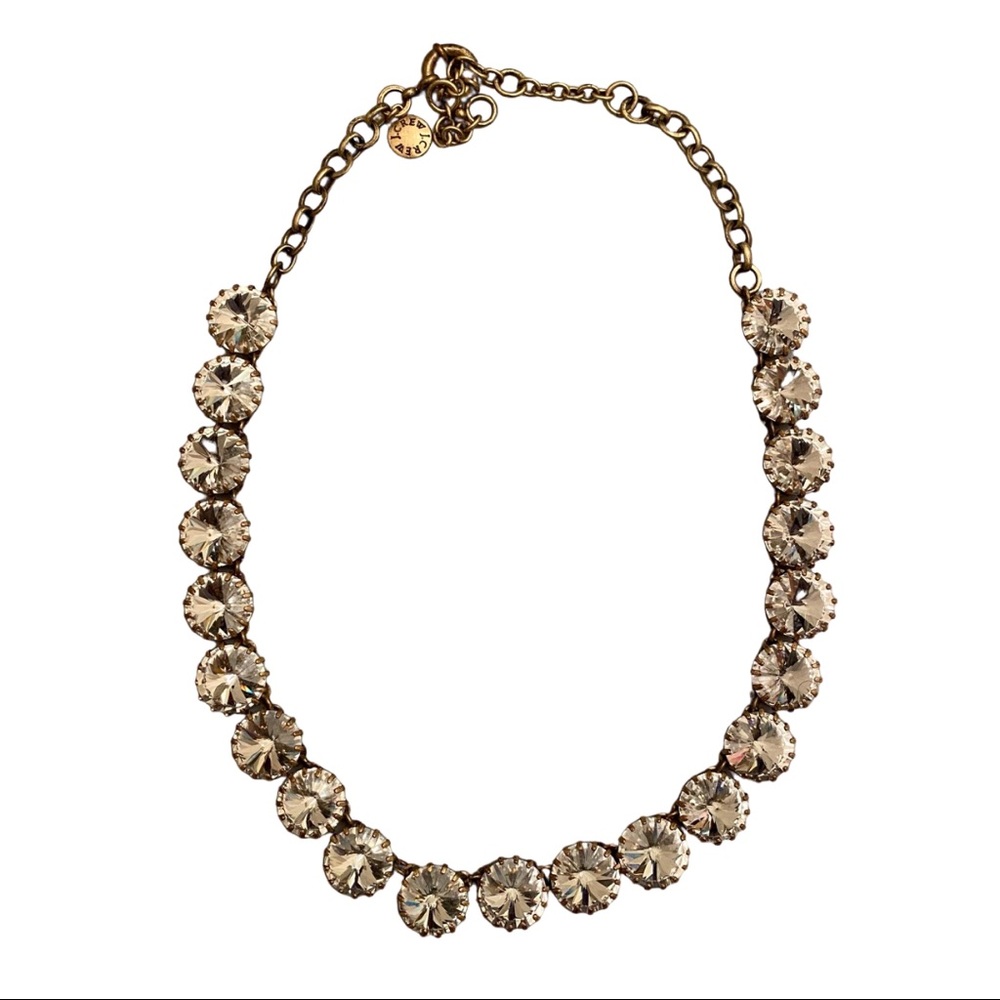 J CREW Gold & Rhinestone Statement Necklace - Picture 3 of 4